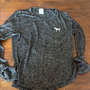 PINK Victoria's Secret Gray Long Sleeve T-Shirt